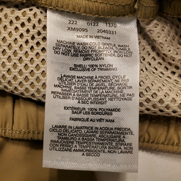 Columbia GRT Pants Men's Size 32Lx30 Belted Cargo Outdoor Relaxed Nylon Khaki - Picture 7 of 9